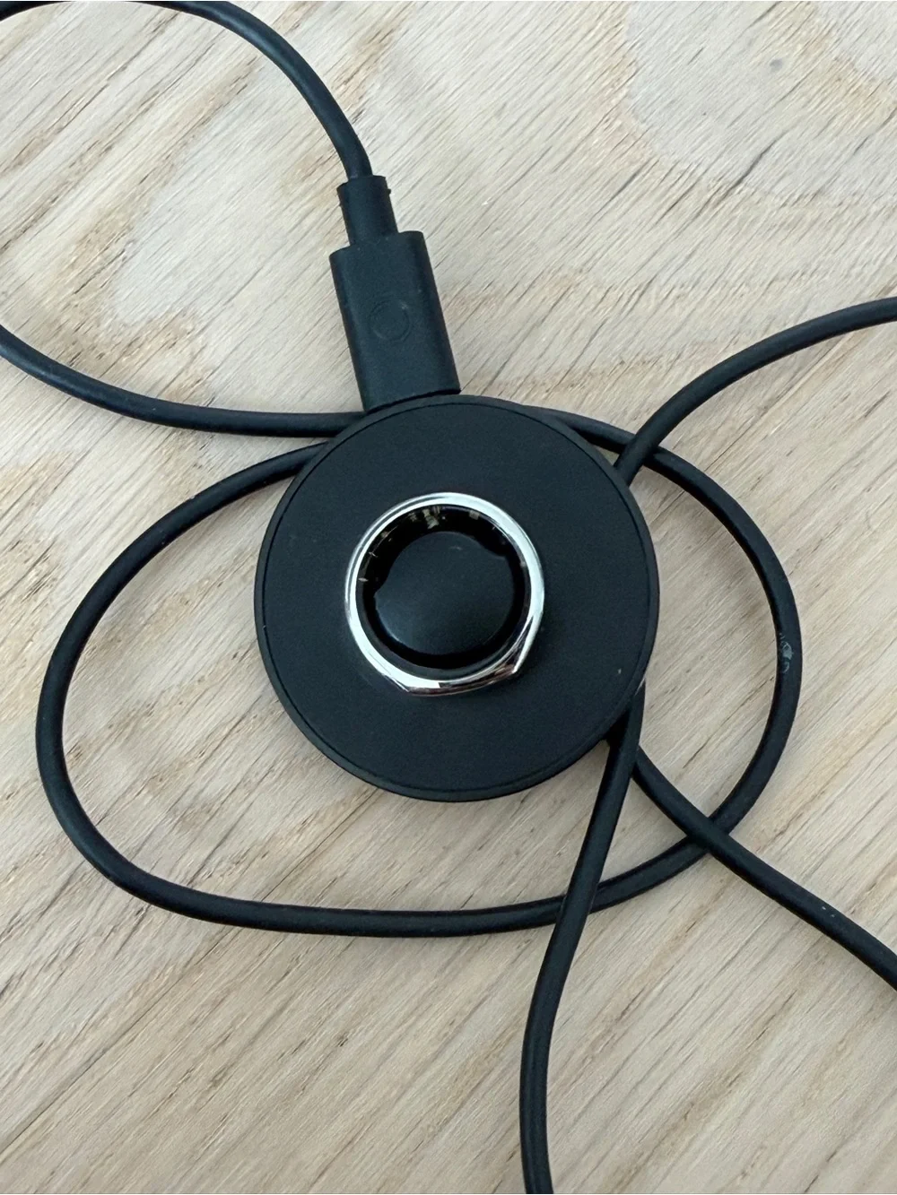 Oura Silver Health Ring with Visible Sensors